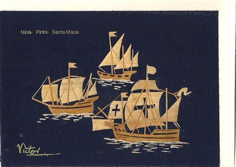Columbus Ships Nina Pinta Santa Maria Handmade By Museumshop