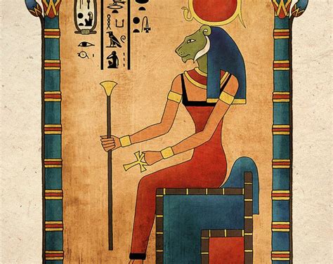 Antigua Diosa De Impresión De Arte Egipcio Bastet Arte Egipcio Antiguo Arte Egipcio Y Arte