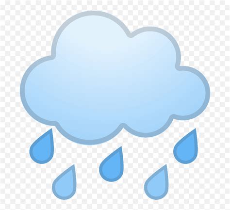 Cloud With Rain Emoji Clipart Dotrain Emoji Png Free Transparent
