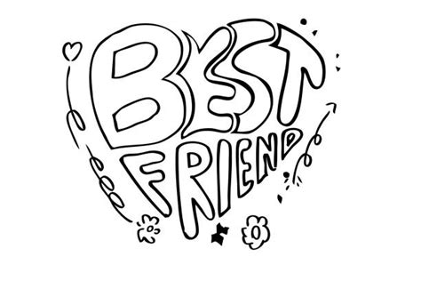 Bff Sign Coloring Page