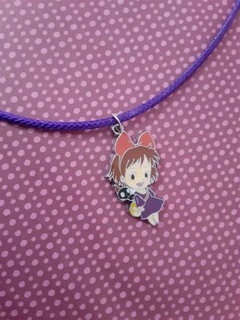 Cute Anime Girl Kiki Jiji Delivery Service Cat Witch T Cord Necklace
