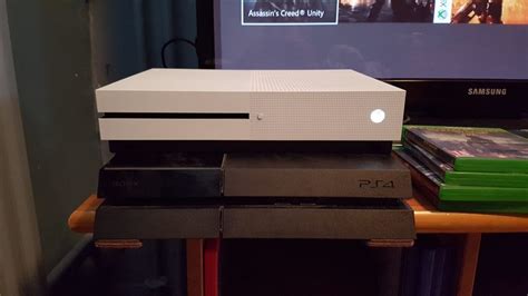Xbox One S Vs Playstation 4 Side By Side Size Comparison