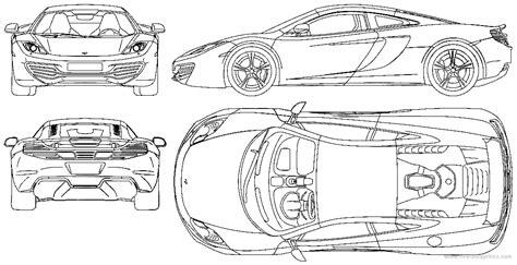 Mclaren Mp4 12c 2011 Mclaren Drawings Dimensions Pictures Of