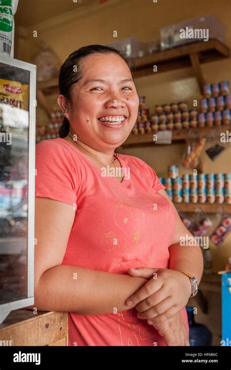 Portrait Of A Smiling Filipino Woman In Bogo City Cebu Island