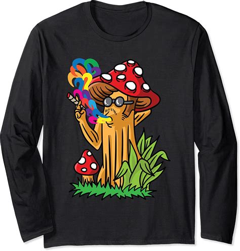 Hippie Magic Mushrooms Psychedelic Shrooms Psilocybin Fungi Long Sleeve