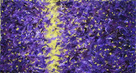 Lightly Textured Purple And Yellow Oil Painting Abstract Etsy