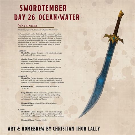 Christian Thor Lally On Instagram Swordtember Day 26 Oceanwater