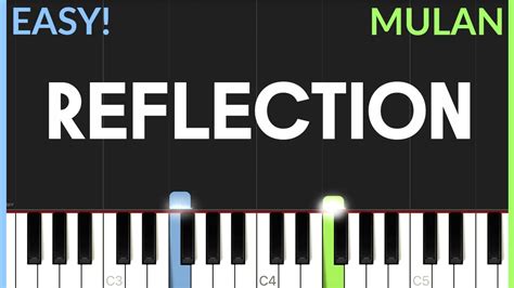 Reflection Mulan Easy Piano Tutorial Youtube