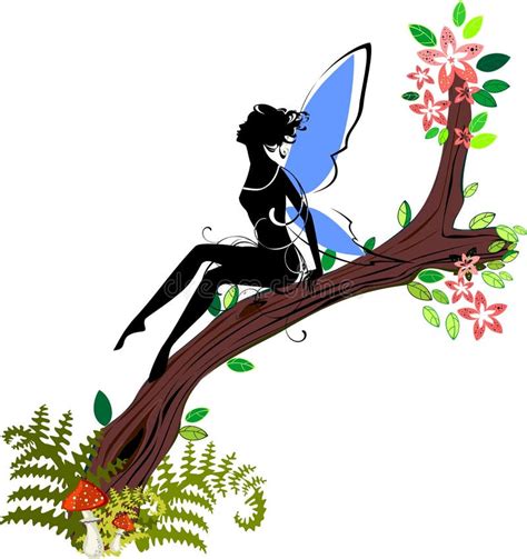 Silhouette Of Fairy Stock Vector Illustration Of Mystery 35319227