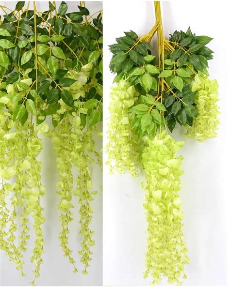 110cm Length Silk Hanging Wisteria Flowers Artificial Wedding Flowers