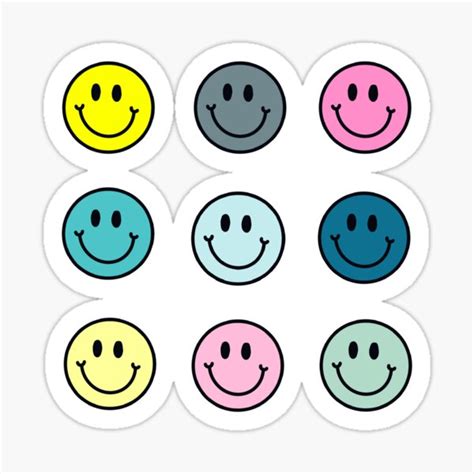 Smiley Faces Sticker Pack Sticker For Sale By Itssav9 Redbubble