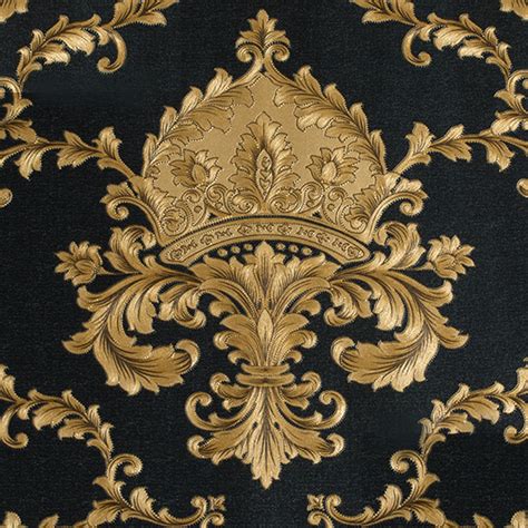 Download Damask Wallpaper Black And Gold Gallery