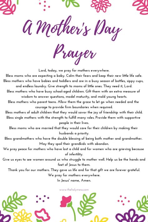 A Mothers Day Prayer The Holy Mess