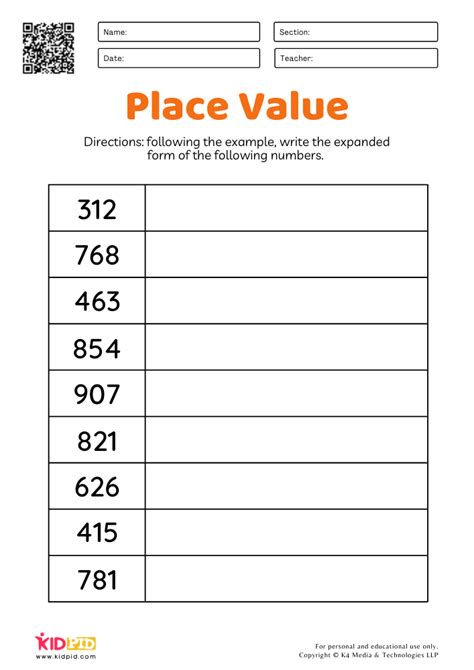 Expanded Form Worksheets Two And Three Digit Numbers