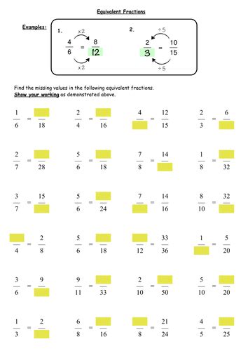 Equivalent Fractions By Deechadwick Teaching Resources Tes