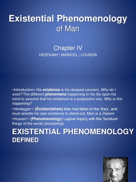 Philosophy Of Man Pdf Phenomenology Philosophy Existentialism