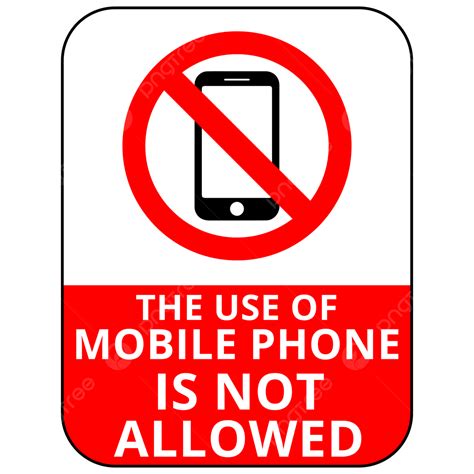 استخدام الهواتف المحمولة غير مسموح به علامة ناقلات التليفون المحمول