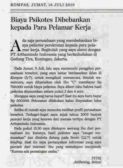 The article in the newspaper said he was from astoria, so. CONTOH ESSAY DI KORAN KOMPAS
