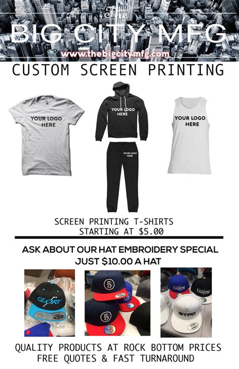 Custom Screen Printing And Embroidery Services
