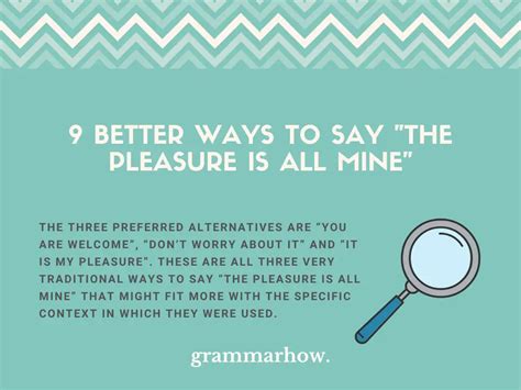 9 Better Ways To Say The Pleasure Is All Mine