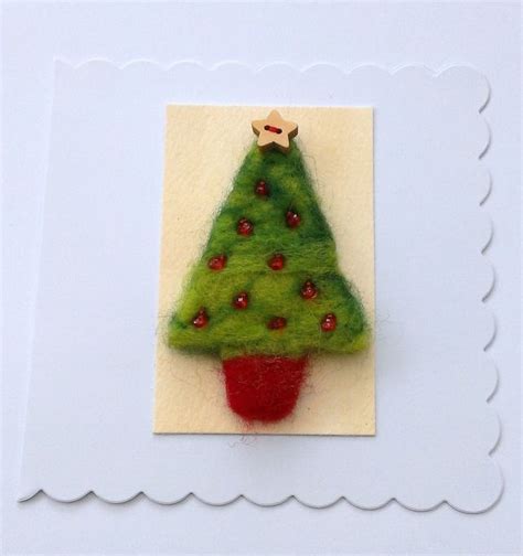 Sale Christmas Card Needle Felted Christmas Tree Felt Christmas