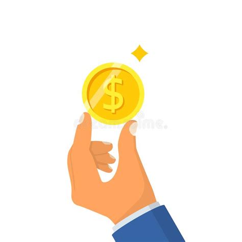 Coin In Hand Vector Stock Vector Illustration Of Business 115081483