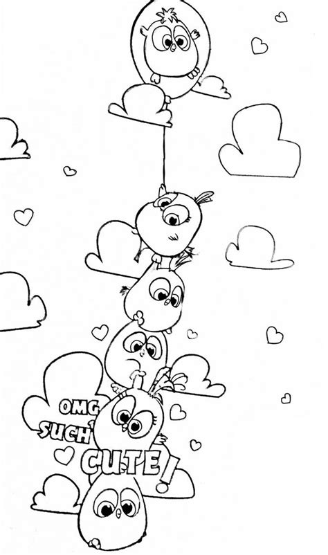 Angry Birds Hatchlings Omg So Cute Coloring Page By Angrybirdstiff On