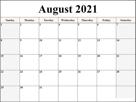 2021 Monthly Calendar Printable Word Calendar Month March 2021