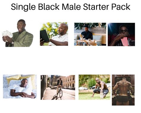 single black male starter pack scrolller