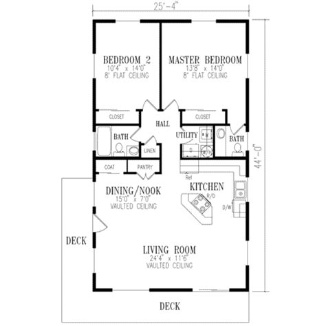 Popular 2 Bed 1 Bath House Plans New Ideas