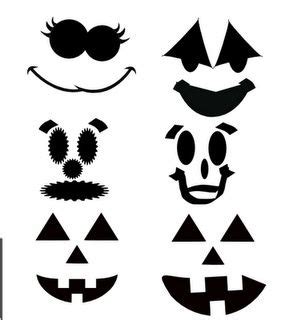 cute jack-o-lantern faces svg file for cutting! | Silhouette Crafts I