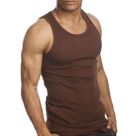 2 Premium Quality 100 Cotton Men A Shirt Undershirt Wife Beater Muscle Tank Top Ebay