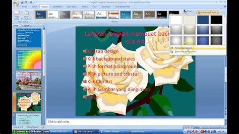 Download free powerpoint themes and powerpoint backgrounds for your presentations. Cara Cepat Membuat Background di Power Point 2007 - YouTube