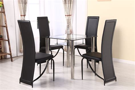 All the square dining sets are avalible with 2 or 4 chairs. Compact Square Dining table and 4 Chairs, Compact Black ...