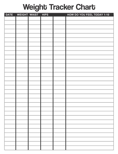 10 Best Weight Tracker Printable Pdf For Free At Printablee