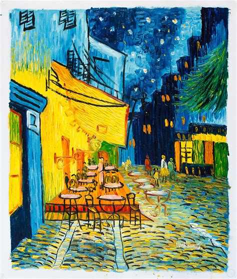 Night Cafe Original Oil Painting On Canvas 20 X 24 Etsy