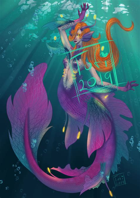 Bioluminescent Mermaid Print By Tofitwinks On Deviantart