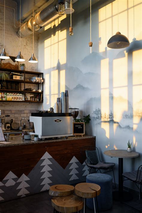 Interior Of Well Lit Stylish Coffee House · Free Stock Photo