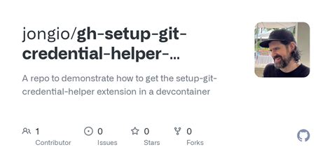 Github Jongiogh Setup Git Credential Helper Devcontainer A Repo To