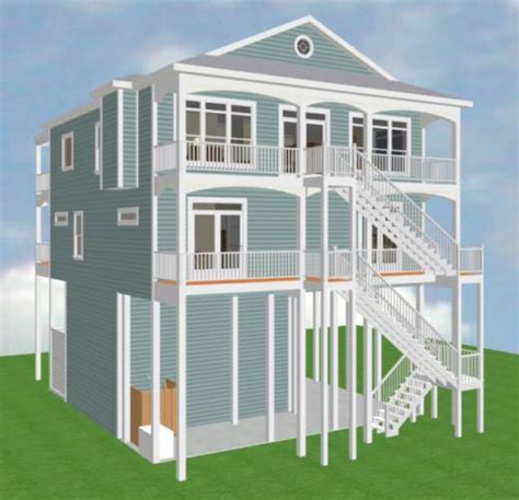 Elevated Piling And Stilt House Plans Coastal House Plans From