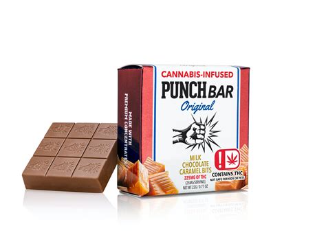 Punch Edibles Extracts Milk Chocolate Carmel Bits Punchbar Mg Ok