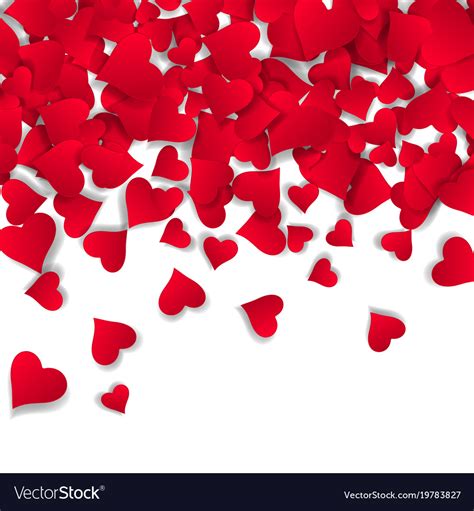 Papercut Hearts Valentine S Day Card Background Vector Image