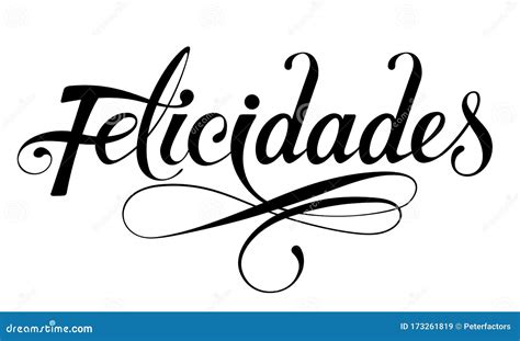 Felicidades Congratulations In Spanish Vector Illustration