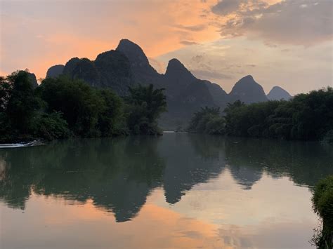Rider3 Sunset Serenity Yulong River Yangshuo China