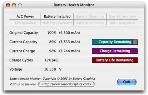 Mac 용 Battery Health Monitor 다운로드