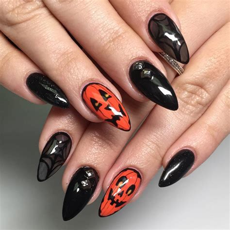 Cute Halloween Stiletto Nails Unlike Regular Acrylic Extensions You