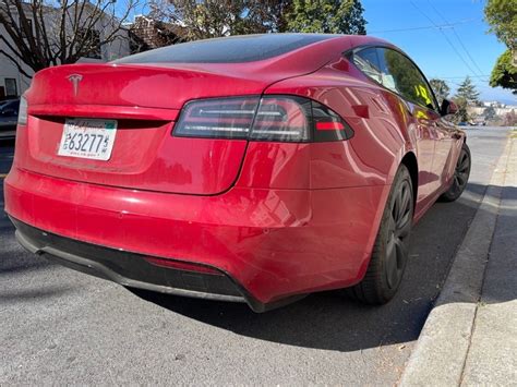 First Look Tesla Model S New Rear Tail Lights Spotted In The Wild