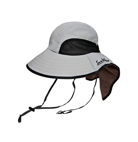 Sunways Uv Protective Hats Adult Gray Wide Brim Hat