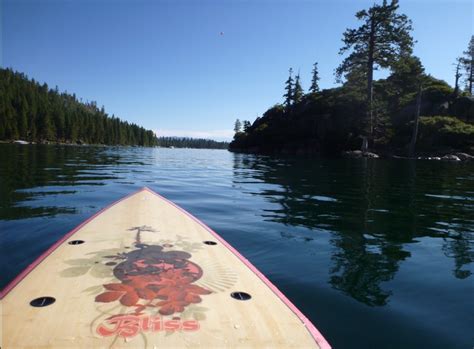 Sup On A Pink Tahoe Bliss Board In Emerald Bay Heavenly Emerald
