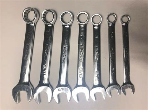 Snap On 7 Piece Short Combination Wrench Set 38 To 34 12 Point